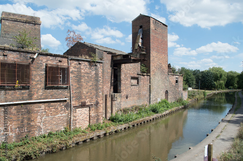 A pottery in Stoke-on-Trent on the side of a canal.