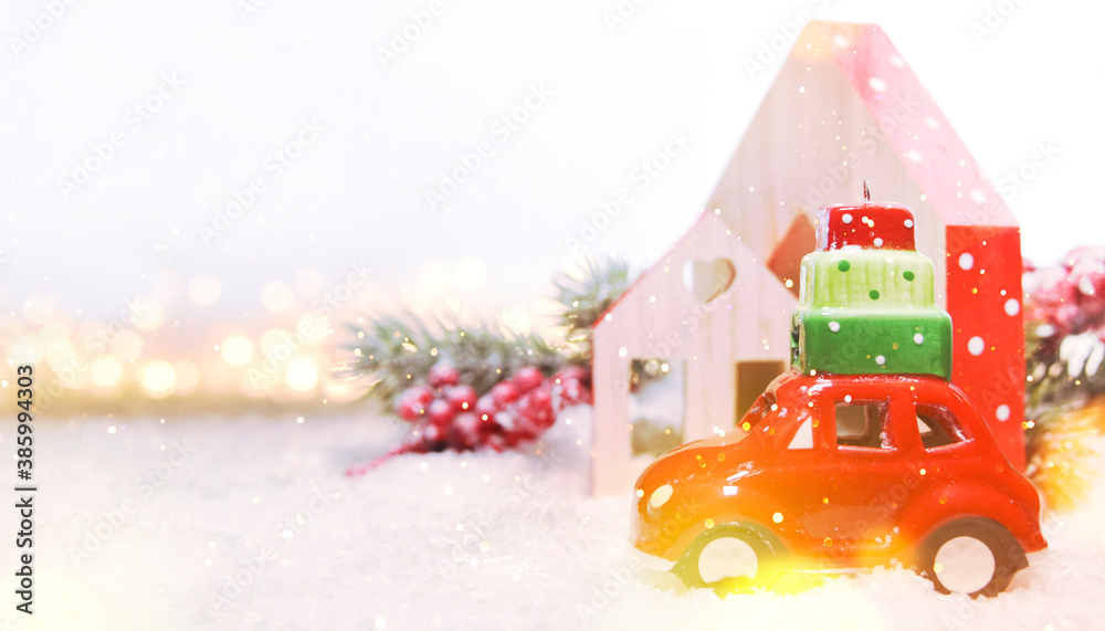 Christmas holiday snow background