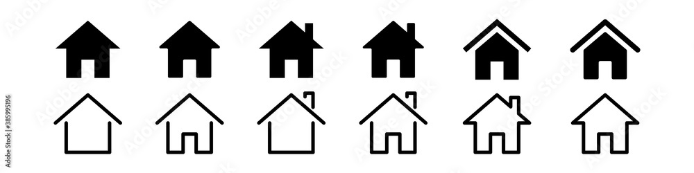 home house vector icon for apps and websites isolated set on white background. flat, outline, line design. mortgage loan symbol. real estate black logo. stock illustration. home house vector icon for apps and websites isolated set on white background. flat, outline, line design. mortgage loan symbol. real estate black logo. stock illustration.