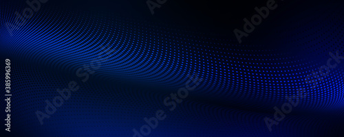  Abstract science or technology background. Graphic design. Network illustration with particle. 3D grid surface