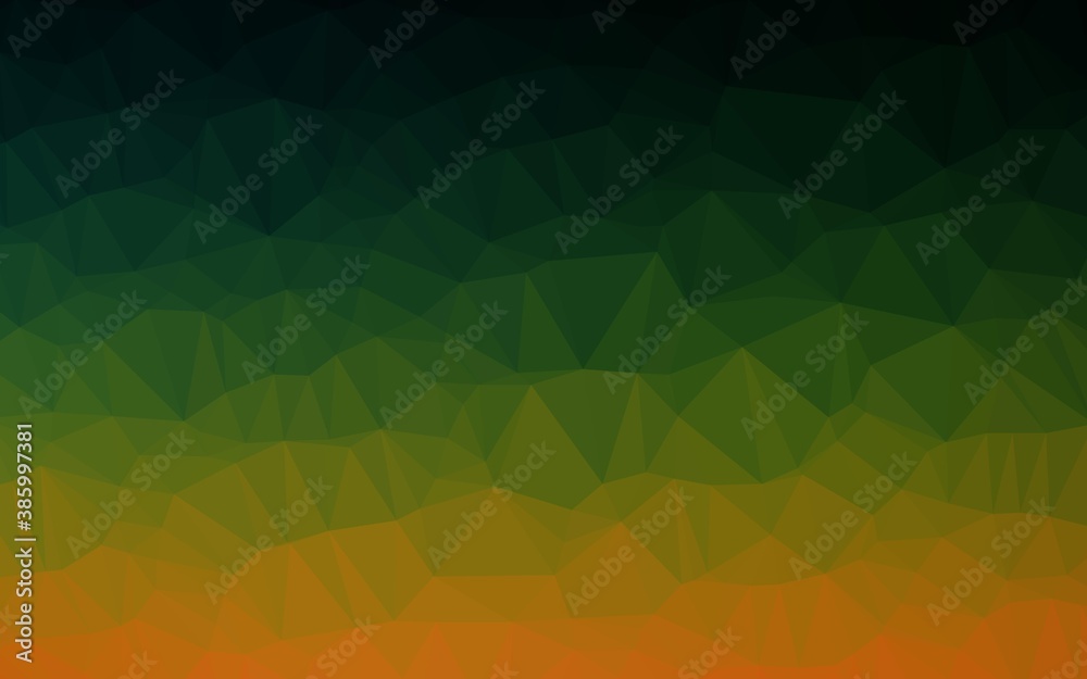 Obraz premium Dark Multicolor, Rainbow vector shining triangular background.