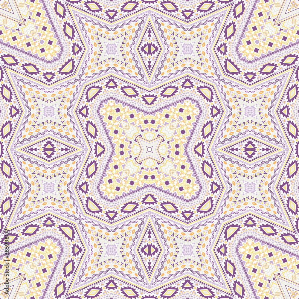 Navajo seamless ornament graphic design. Modern geometric texture. Tile print in ethnic style. 