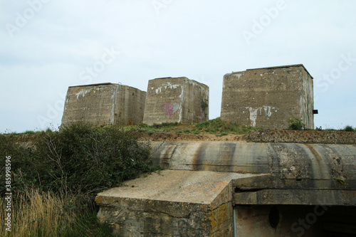 The fortification by the city of Fécamp in Normandy in France made during the second world war by the German army as a protection of the shore in France by the Channel. 