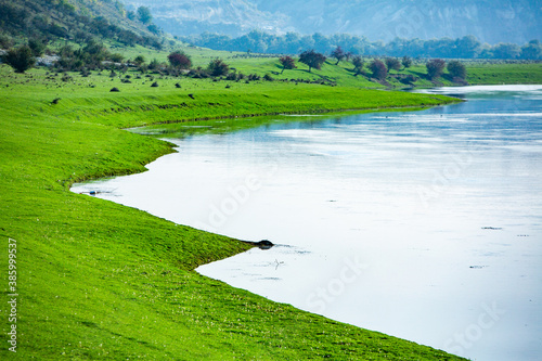 Beautiful and wild nature in Europe. Colored and amazing landscape in Moldova.