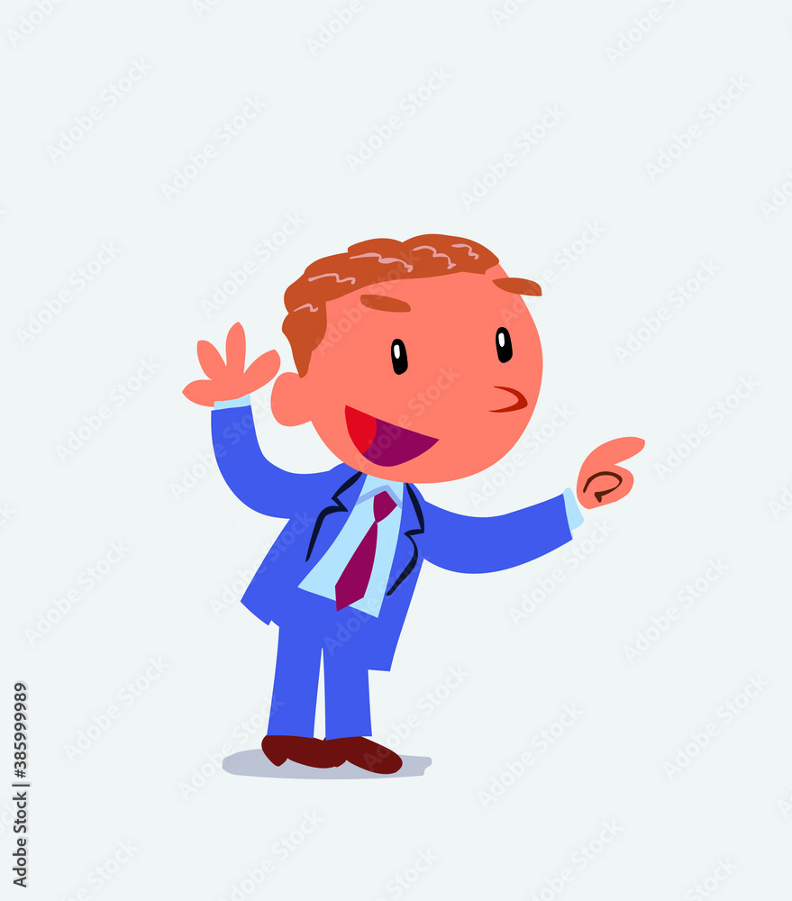 cartoon character of businessman pointing while arguing cartoon character of businessman pointing while arguing