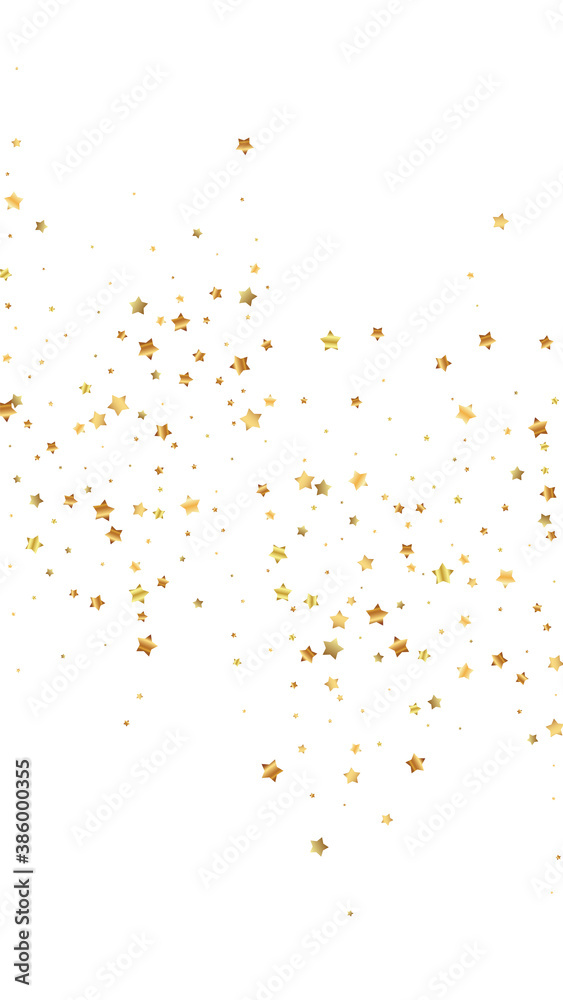 Gold stars random luxury sparkling confetti. Scatt