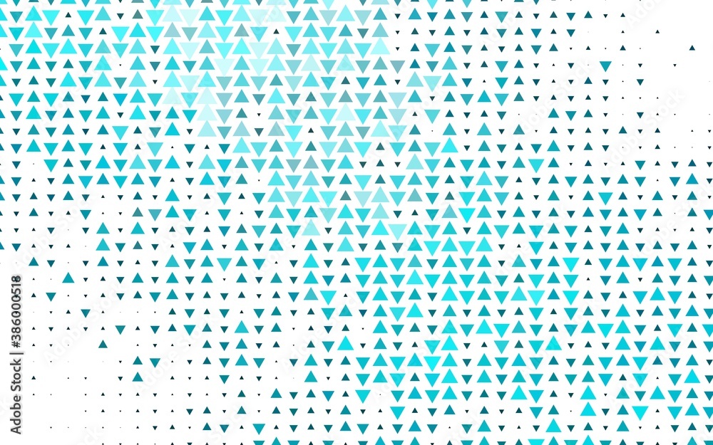 Light BLUE vector template with crystals, triangles.