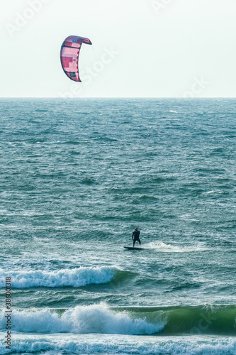 Kitesurfer on the baltic sea