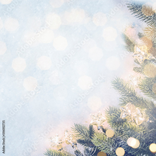 2020 Merry Christmas and New Year holidays background.