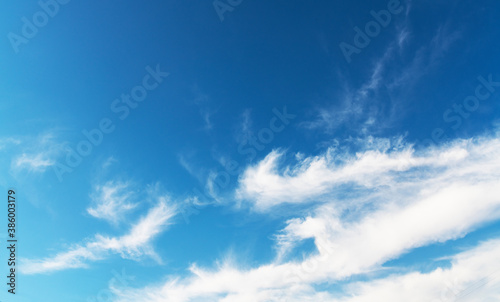 Fototapeta Naklejka Na Ścianę i Meble -  Beautiful blue sky and white clouds. Nature background.