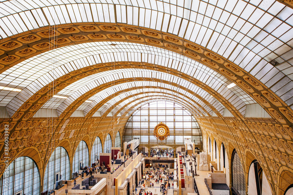 Paris, France - October 3, 2016: Interior of the Musee d'Orsay in Paris ...