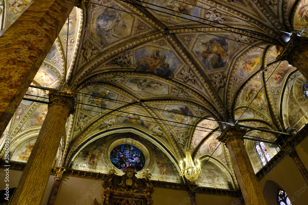 Perugia - August 2019: inside San Lorenzo Cathedral