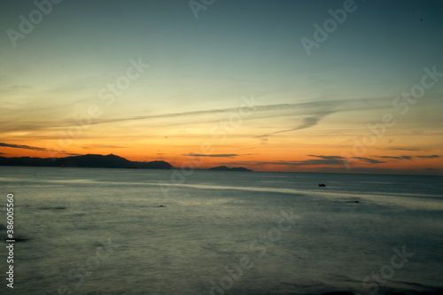 Sunset at the shore of Basque Country © Laiotz