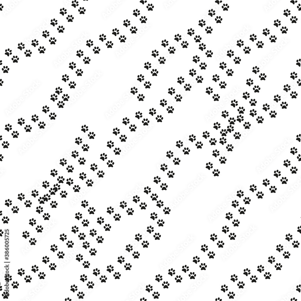 Animal footprint seamless pattern. Animal footprint seamless pattern.