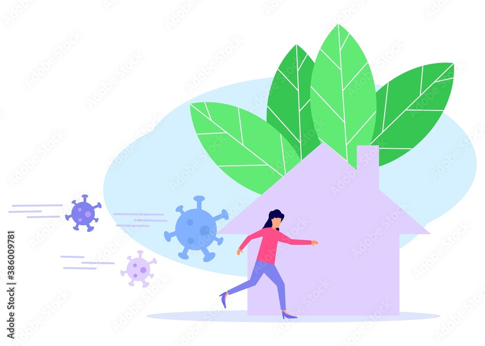 Illustration vector graphic cartoon character of virus