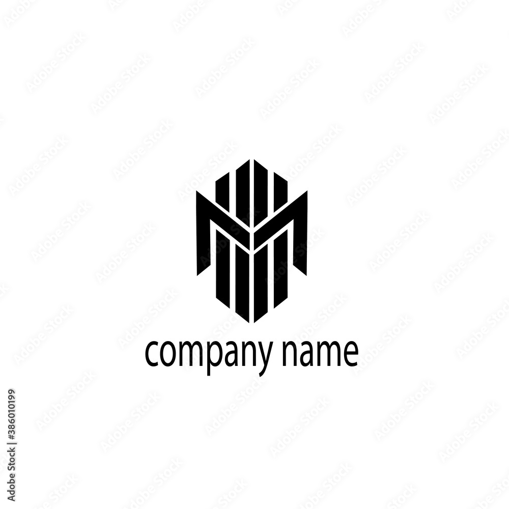 Letter M logo graphic design vector illustration template