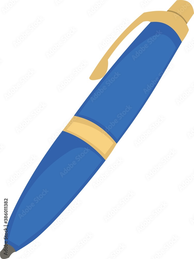 Vector emoticon illustration of a pen