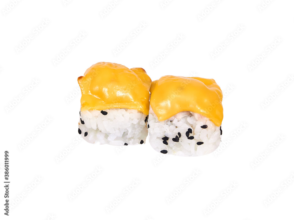 Sushi rolls asian food isolated on white Sushi rolls asian food isolated on white
