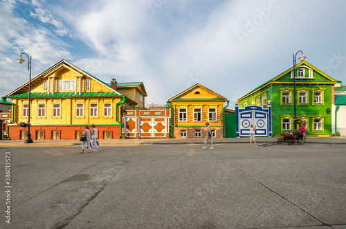 View of the street in the historical center of Kazan