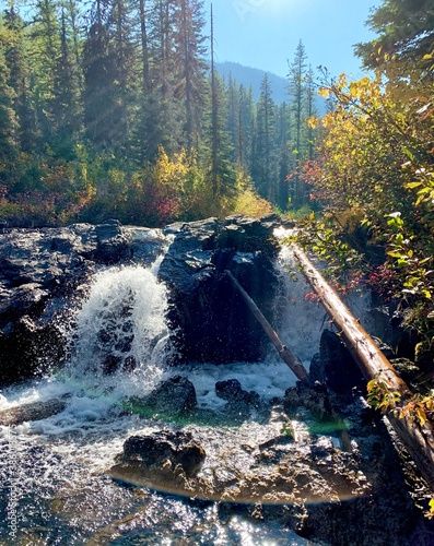 waterfall in autumn