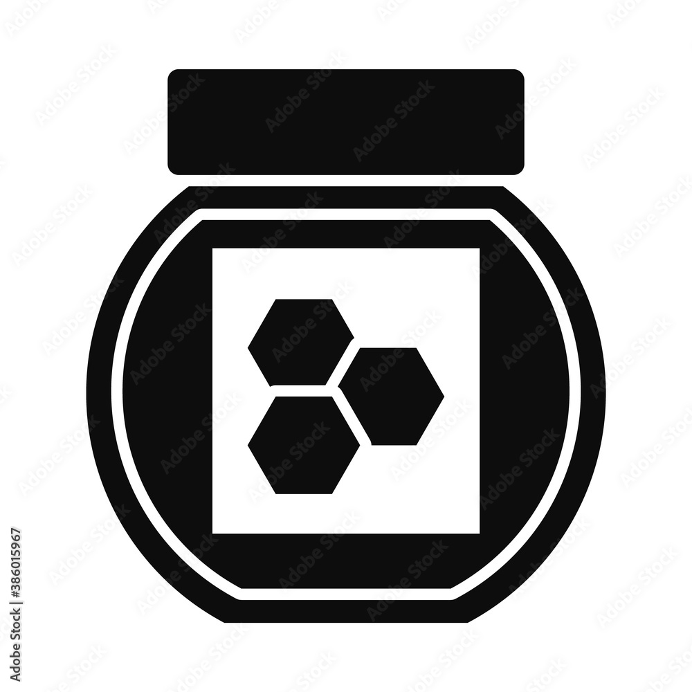 honey bottle icon, silhouette style honey bottle icon, silhouette style