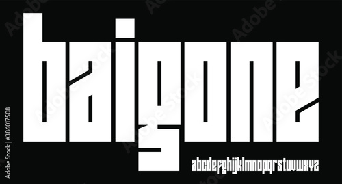 BOLD CONDENSED URBAN DISPLAY FONT ALPHABET VECTOR	