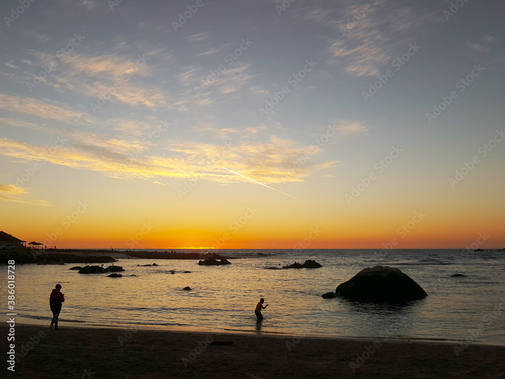 sunset on the beach