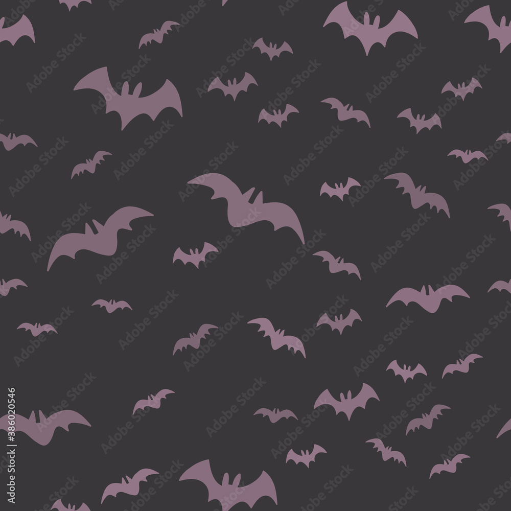 Halloween pattern with flying bats. Vector seamless background. Bat simple illustration texture. Halloween pattern with flying bats. Vector seamless background. Bat simple illustration texture.