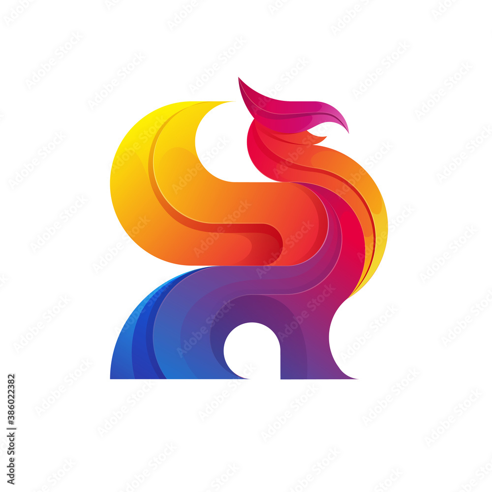 Fototapeta premium colorful griffin logo