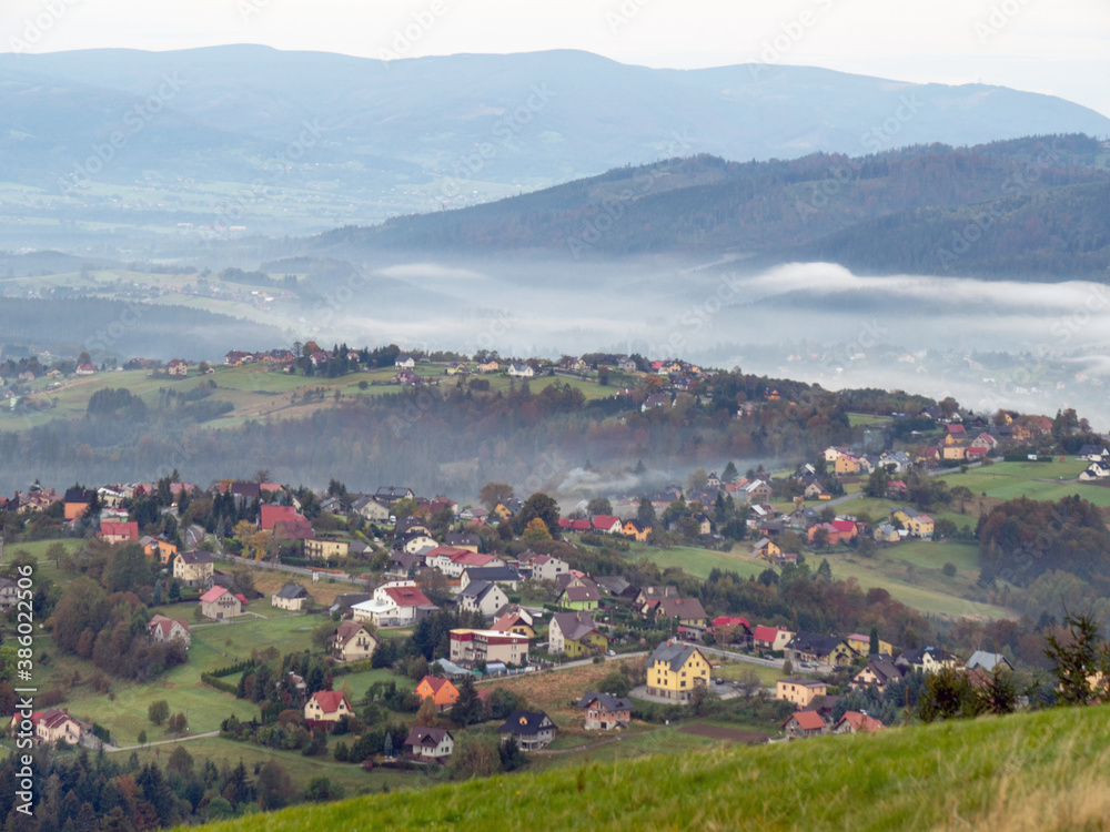 Koniakow, village in the Beskidy Mountains, commune of Istebna, Poland