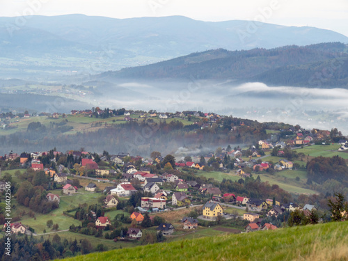 Koniakow  village in the Beskidy Mountains  commune of Istebna  Poland