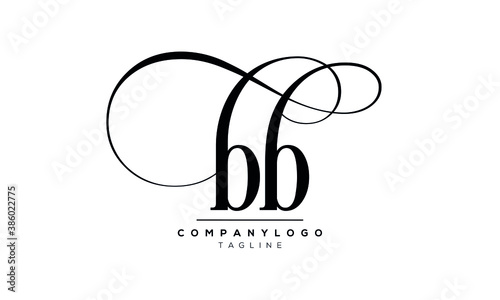 Alphabet letters Initials Monogram logo BB,B