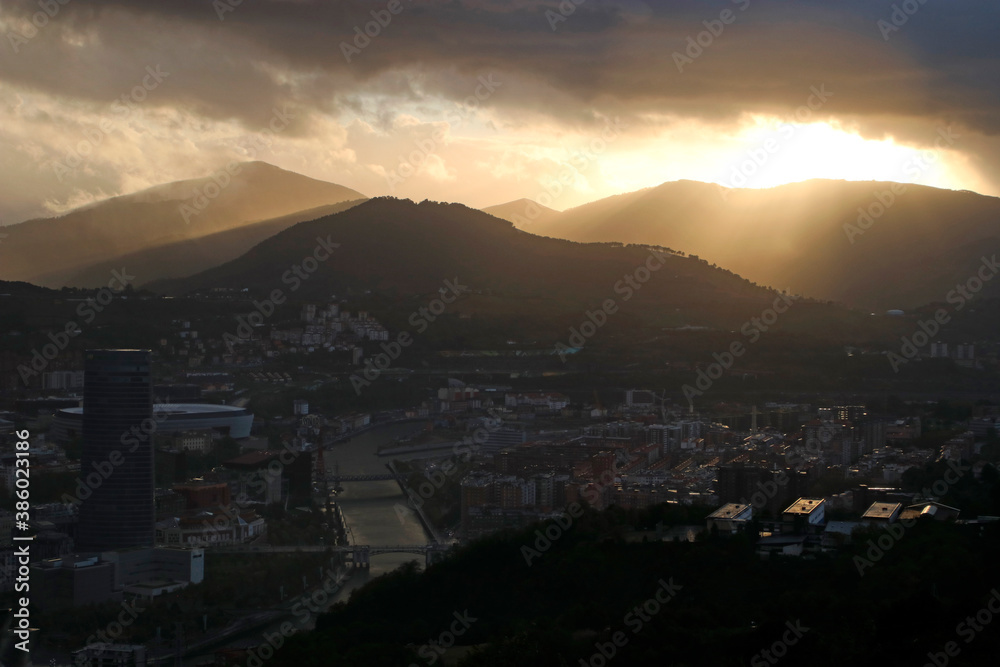 View of Bilbao from a hill