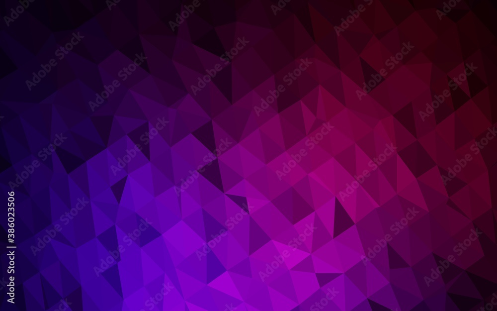 Obraz premium Dark Purple vector low poly layout.