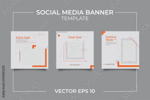 Minimal layout social media post template. Editable for banners, Promotion bloggers, designers, shop owners, and businesses. Social media template
