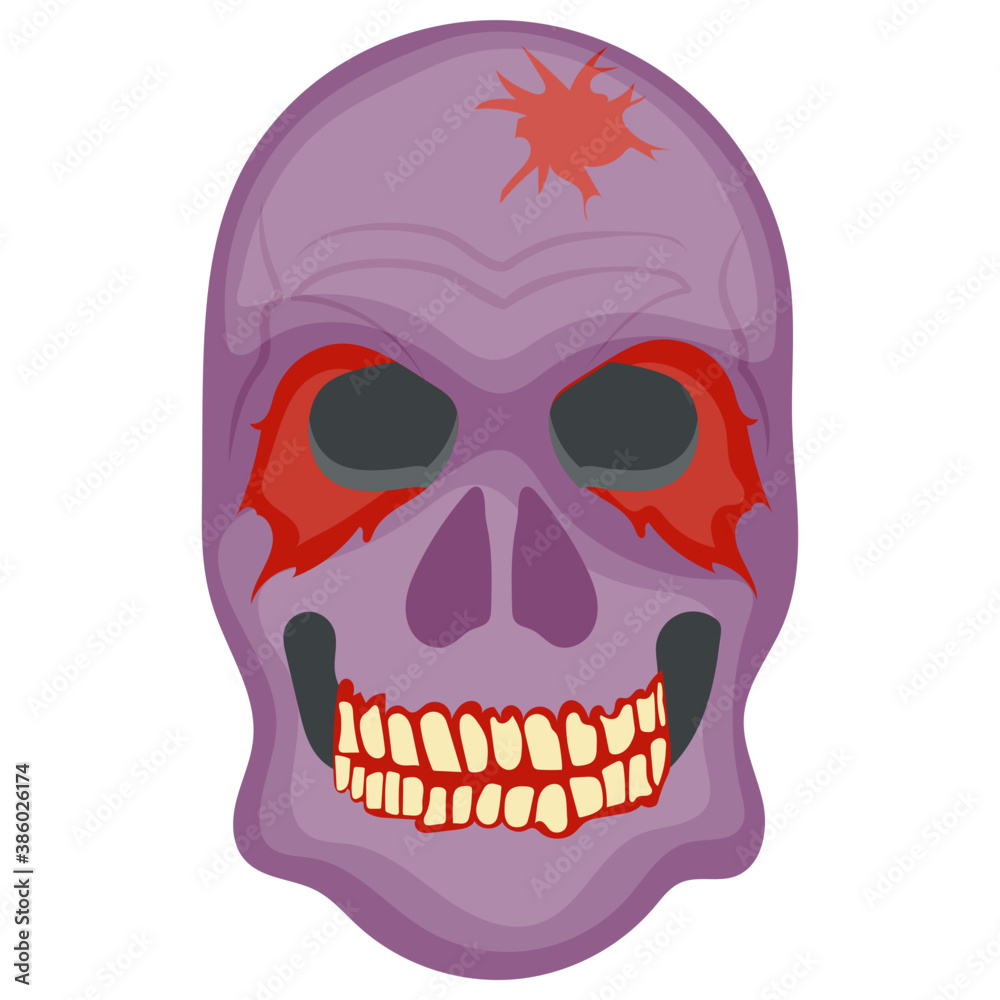 Fototapeta premium Long teeths with blood is dracula icon