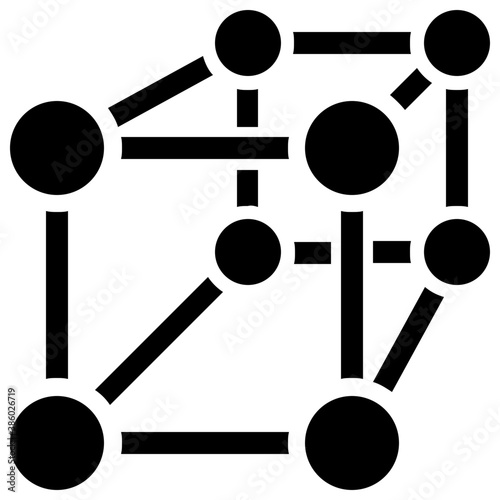 
A series of molecules formation showing bravais lattices icon
