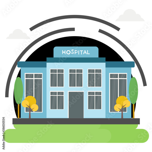 
Modern architecture of a Hospital building 
