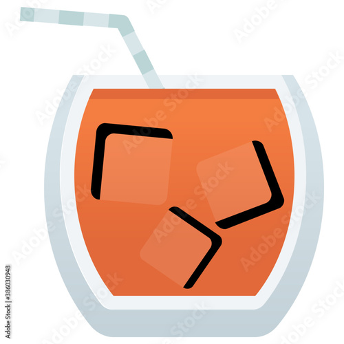 
A glass having beverage and straw depicting brandy eggnog 
