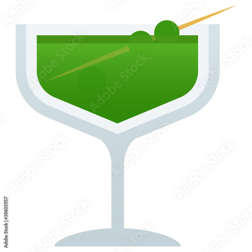 
A glass having beverage and straw depicting brandy eggnog 
