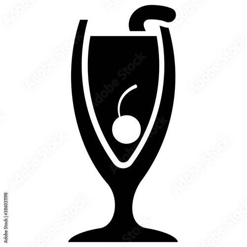 
A glass having beverage and straw depicting brandy eggnog 
