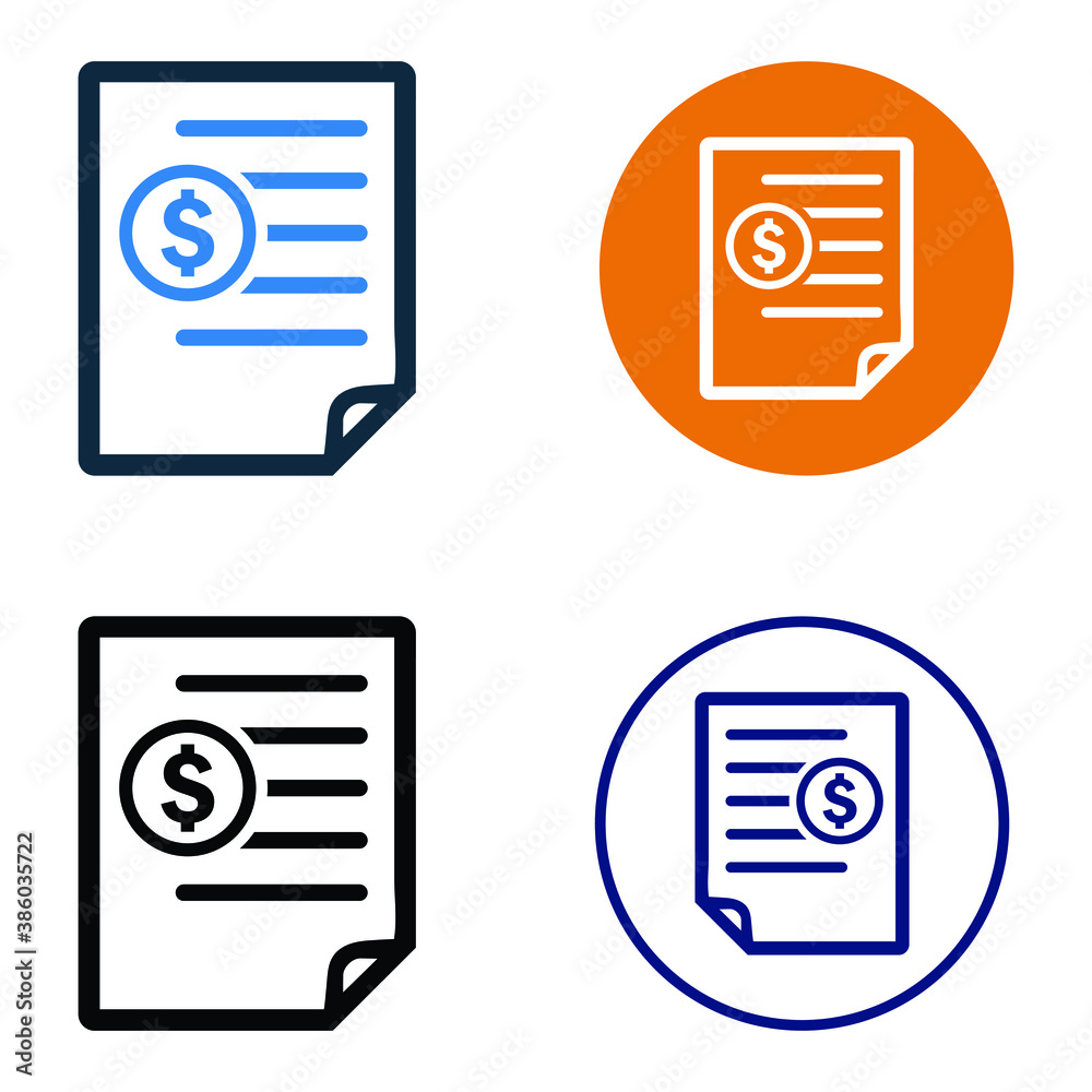 Invoice, list, price icon. Vector graphics Invoice, list, price icon. Vector graphics