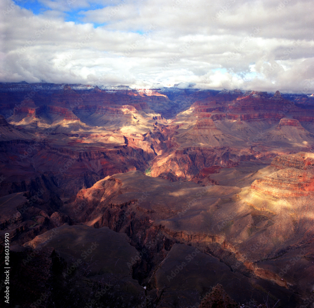 Incredible Views of the Colorado River as it Flows through the Grand Canyon taken from the South