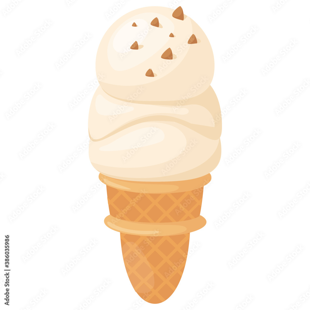 Soft serve vanilla ice cream on waffle cone
Soft serve vanilla ice cream on waffle cone