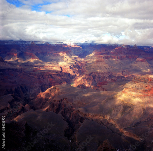 Incredible Views of the Colorado River as it Flows through the Grand Canyon taken from the South