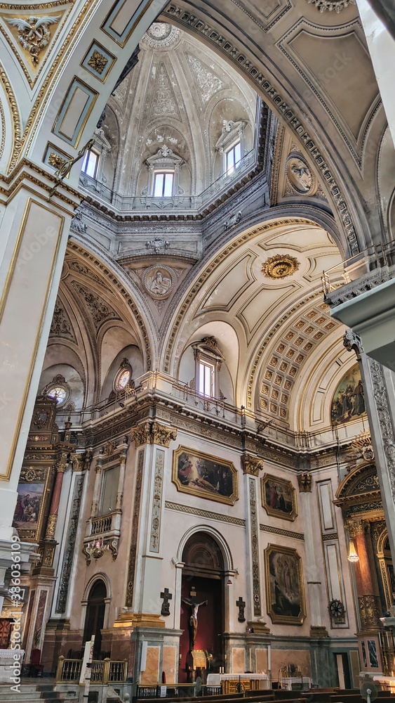 Interior of the Basilica of the Sacred Heart of Jesus in Valencia, Spain