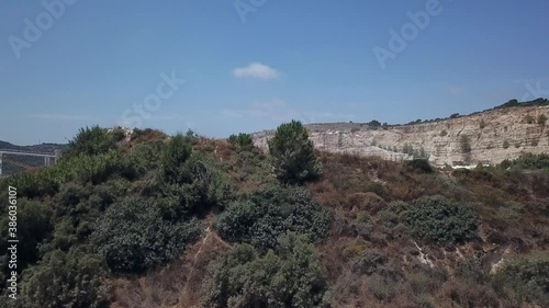 Wallpaper Mural large Quarry Stone sorting conveyor belts and an open pit mine. Pull Up Shot. Torontodigital.ca
