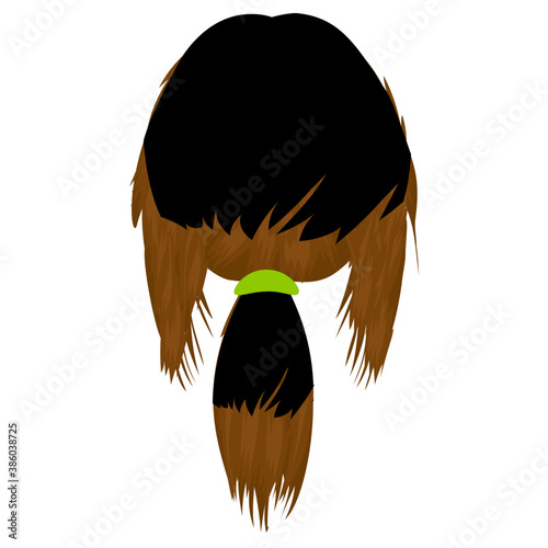 
An icon showing haircut style denoting waterfall braid icon

