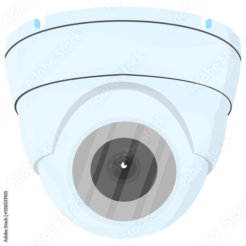 
Round shaped device with lense on it describing cctv icon
