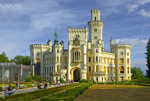 Beautiful renaissance castle Hluboka. Hluboka Castle is an attractive tourist destination in Southern Bohemia, Czech Republic photo